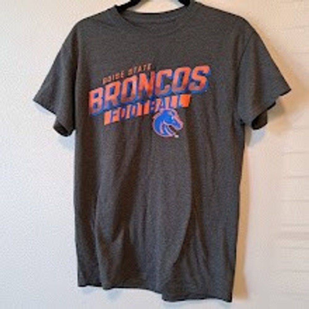 Fanatics Boise State Broncos Football T-Shirt Mens Medium Gray NCAA Heather Tee